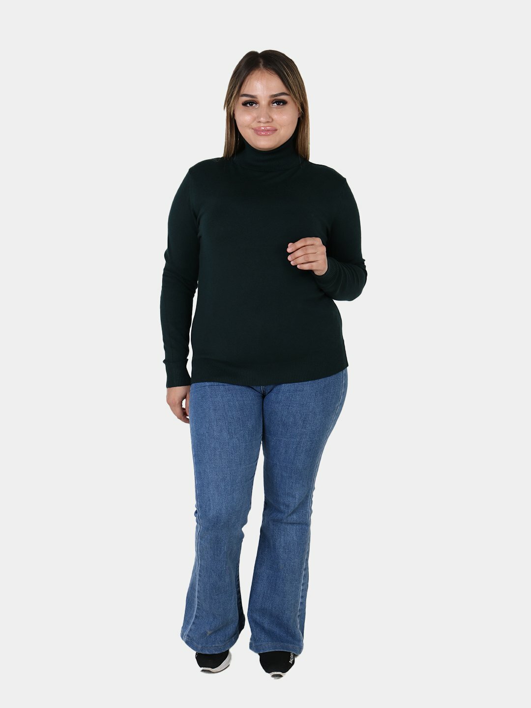 Водолазка , размер One Size, темно-зеленый — фото 1