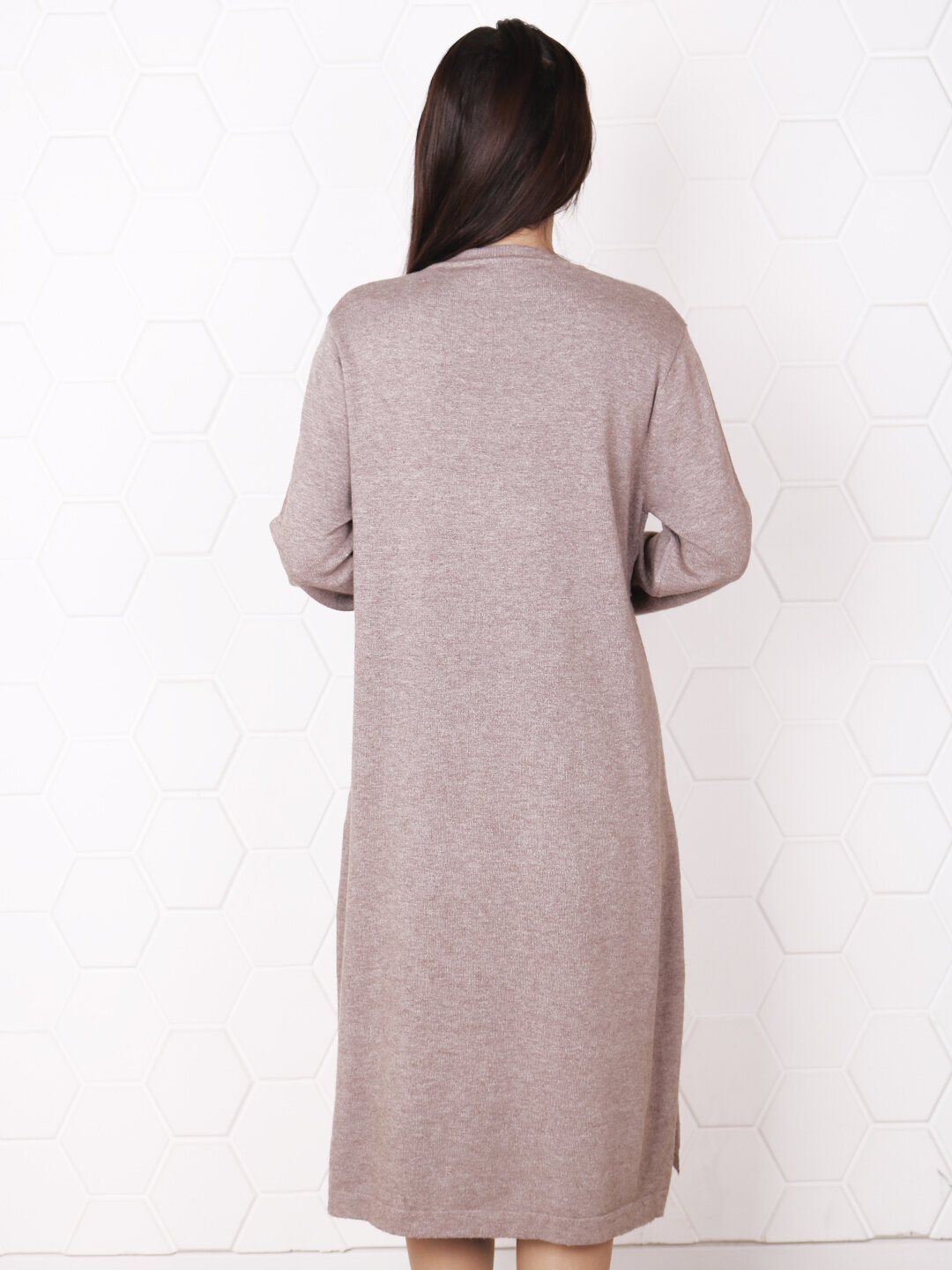 Туника , размер One Size, бежевый меланж — фото 1