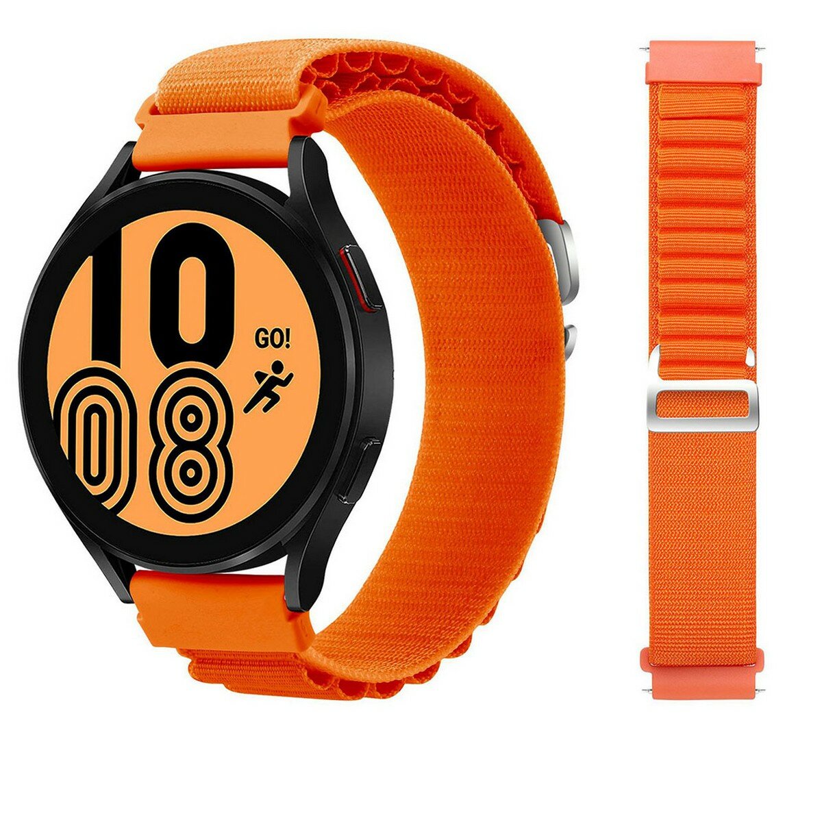 Ремешок "Альпийская петля" для часов с креплением 22 мм Garmin, Samsung, Huawei, Honor, Xiaomi Amazfit, 02 оранжевый