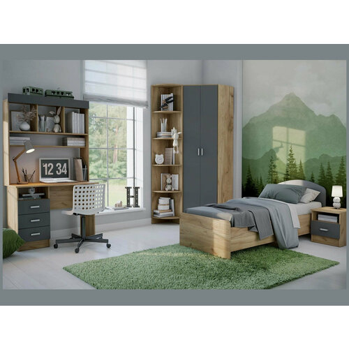 Модульная детская Мартина, композиция 3 (Крафт / Графит)