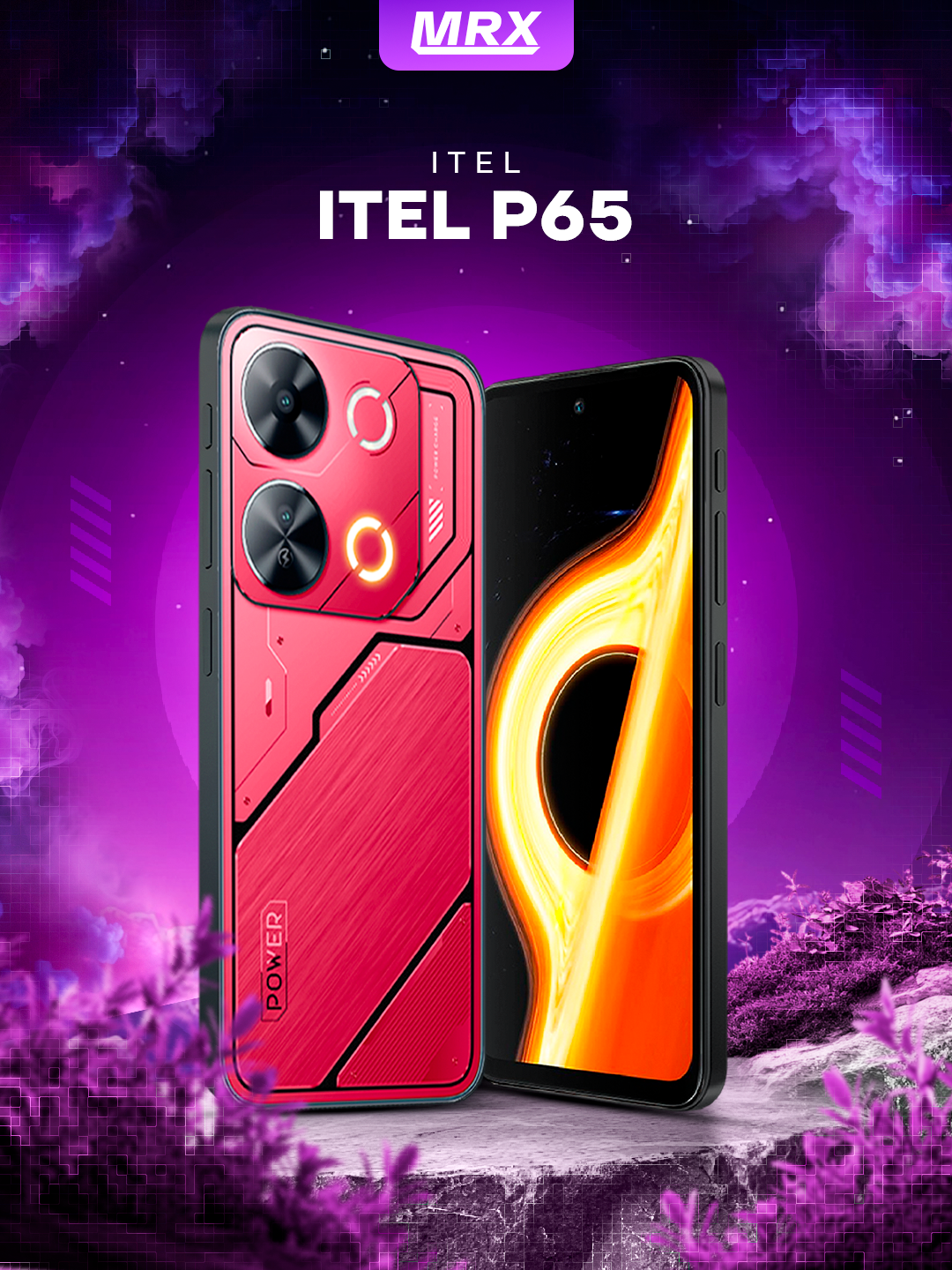 Смартфон Itel P65 Red 6/256 ГБ, 6.6" 120 Гц, 5000 мАч, Dual SIM, 4G LTE