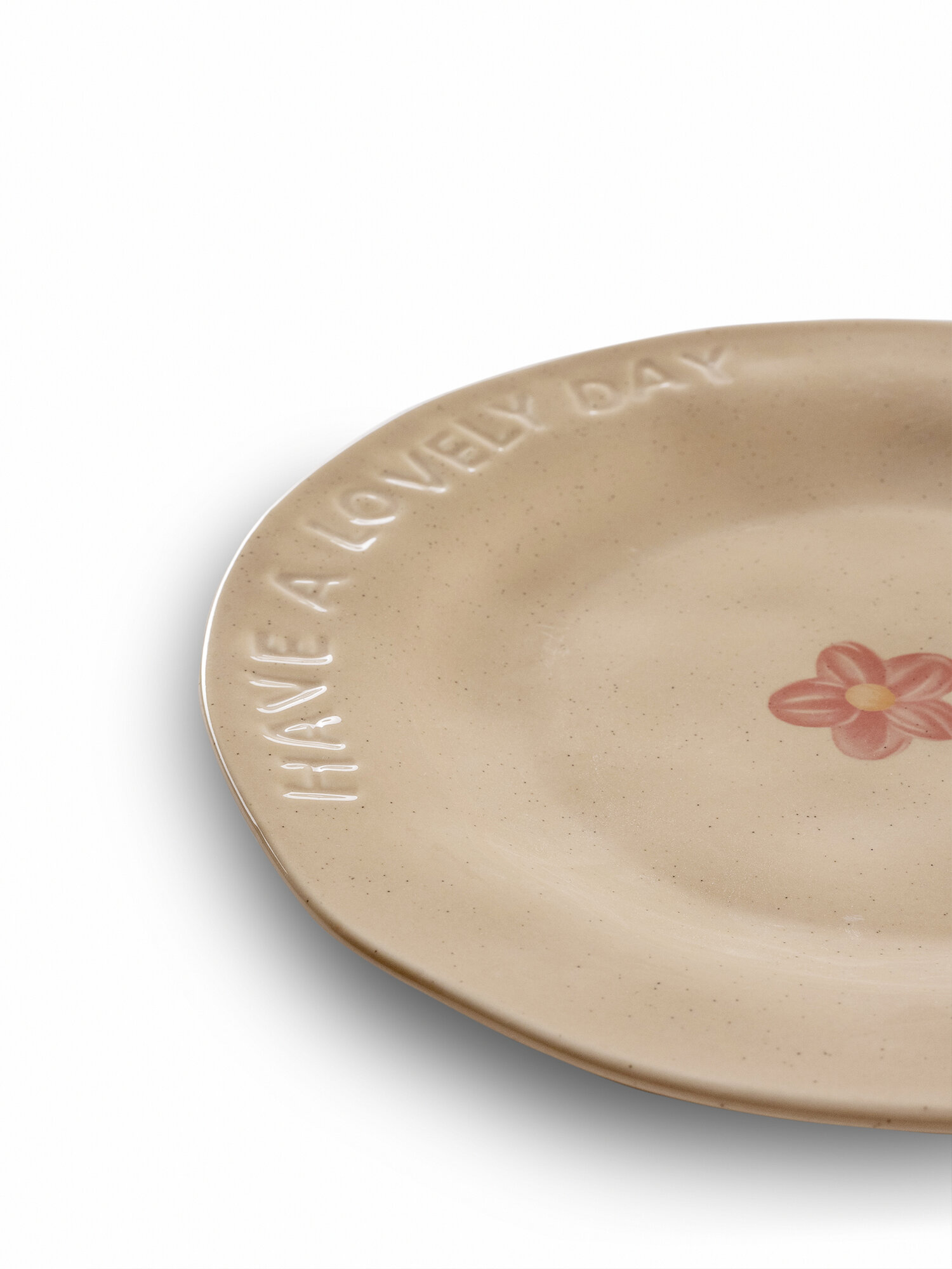 Тарелка "Цветок", керамика, 20см, для СВЧ, кремовая, для сервировки и подарка — фото 1