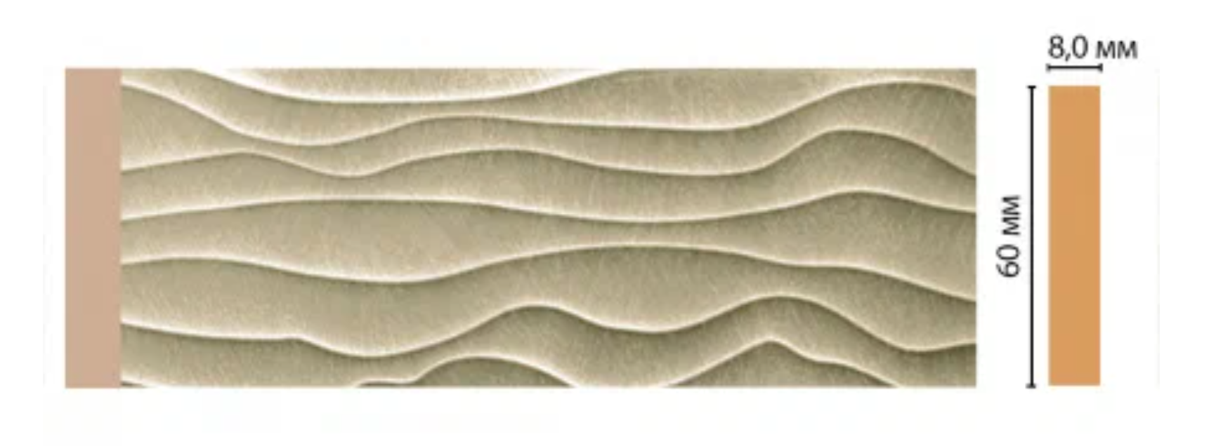 Молдинг Decomaster D043-373 ШК/46 В60хШ8хД2400 мм / Декомастер.