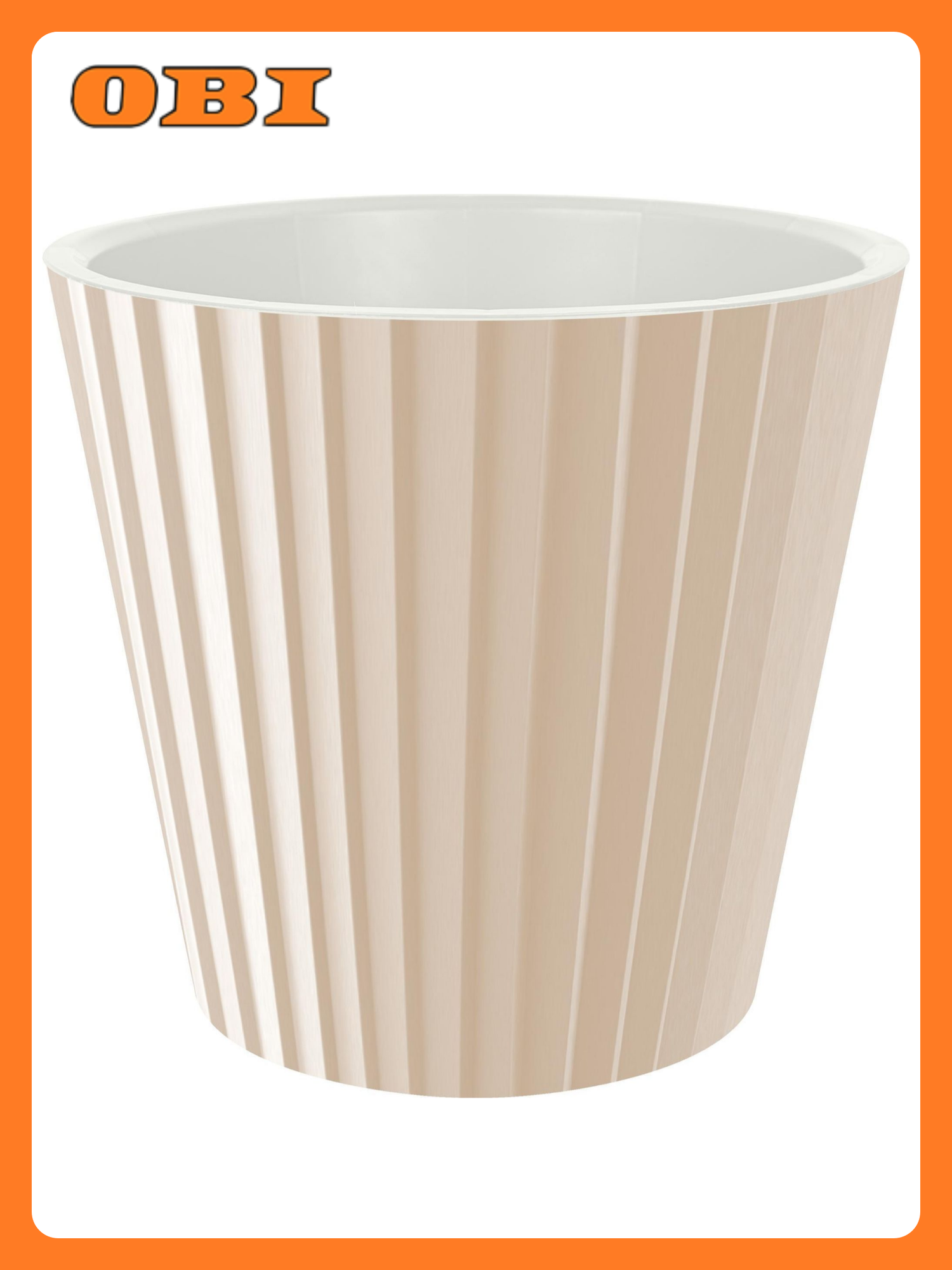 Горшок для цветов InGreen Sand D230мм 58л молочный шоколад