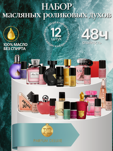 Изображение товара PARFUM DELUXE Духи женские стойкие масляный набор пробников 12x3