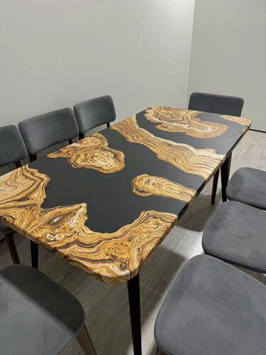 Изображение товара Стол кухонный обеденный прямоугольный дизайнерский лофт THETABLE•RU 160х80 2.73/6.1