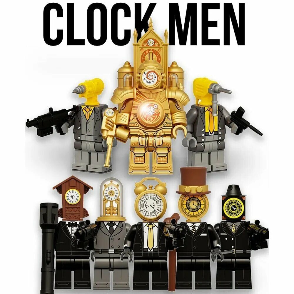 Титан клокмен минифигурки для lego скибиди туалет, аксессуар из ABS для повседневного использования и хранения
