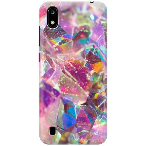 фото Re:pa накладка transparent для zte blade a7 (2019) с принтом "розовые кристаллы"