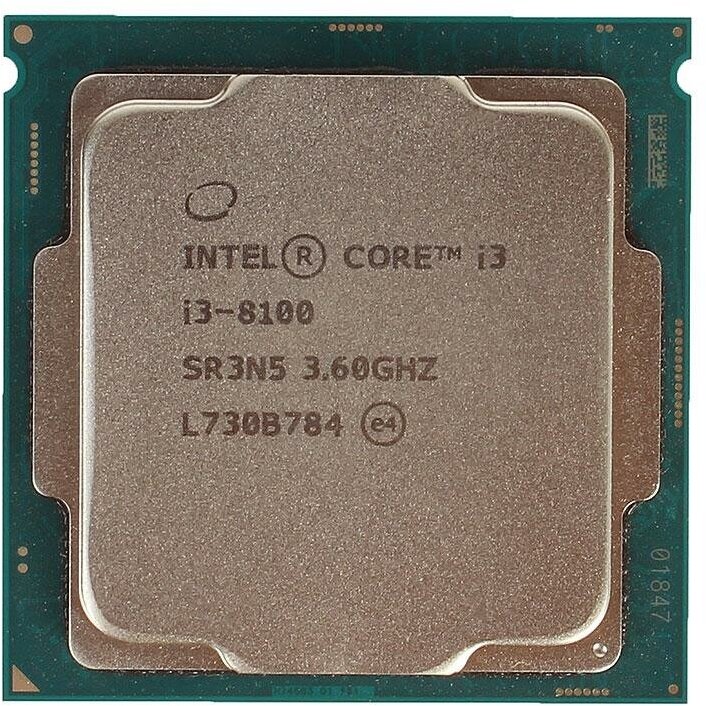 Процессор Intel Core i3-8100 LGA1151 v2, 4 x 3600 МГц, OEM