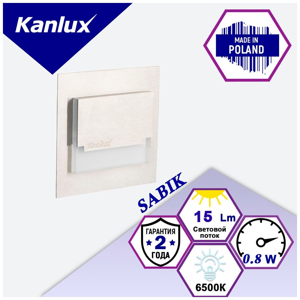 Подсветка лестниц светильники KANLUX SABIK MINI LED CW