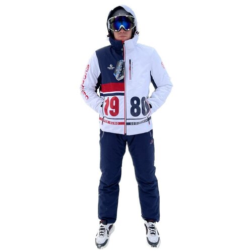 Горнолыжный комплект верхней одежды мужской зимний Super Euro - Белый- L