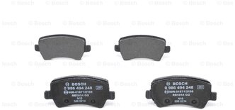Дисковые тормозные колодки задние Bosch 0986494248 для Ford, Land Rover, Volvo (4 шт.)