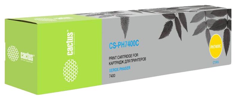 Картридж Cactus CS-PH7400C 106R01150 голубой