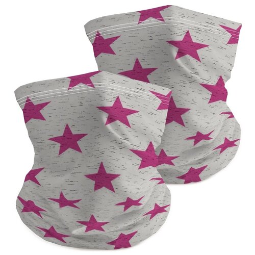 фото Универсальный бафф маска joyarty "малиновые звезды" 2шт