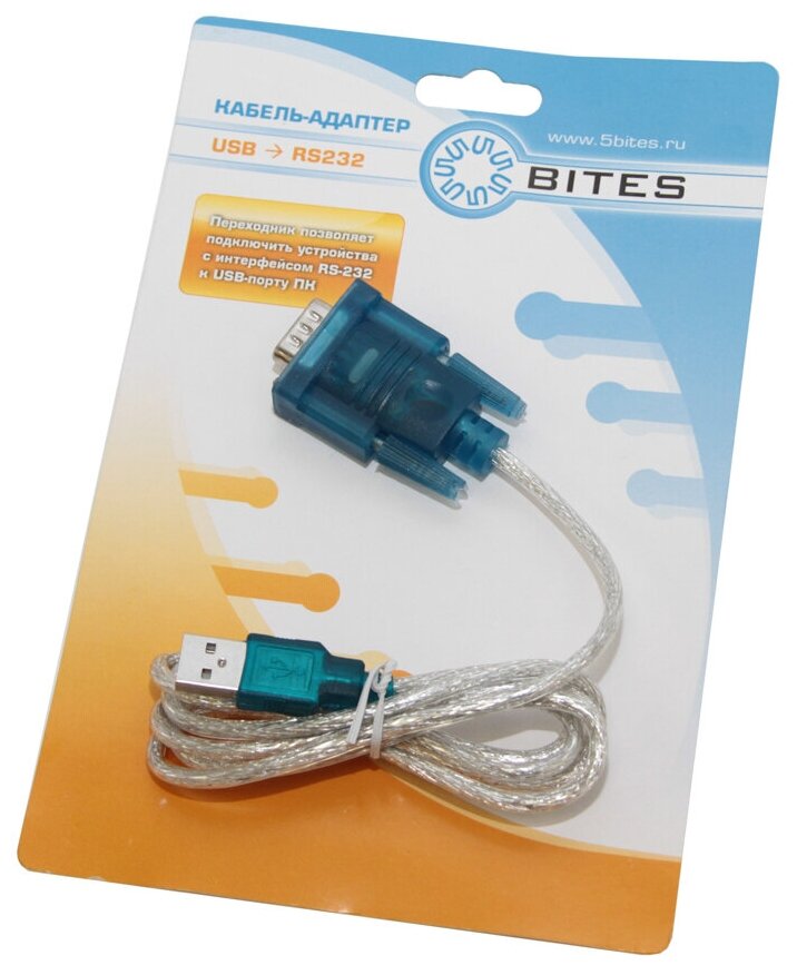 переходник USB2.0-COM 1.2 метра, 5bite 5bites - фото №4