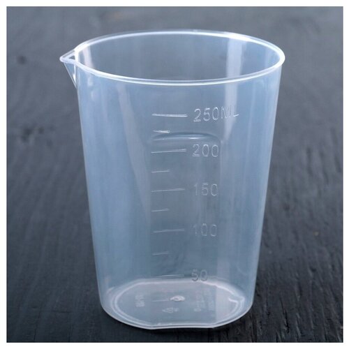 Мерный стакан, 250 мл, цвет прозрачный (1 шт.)