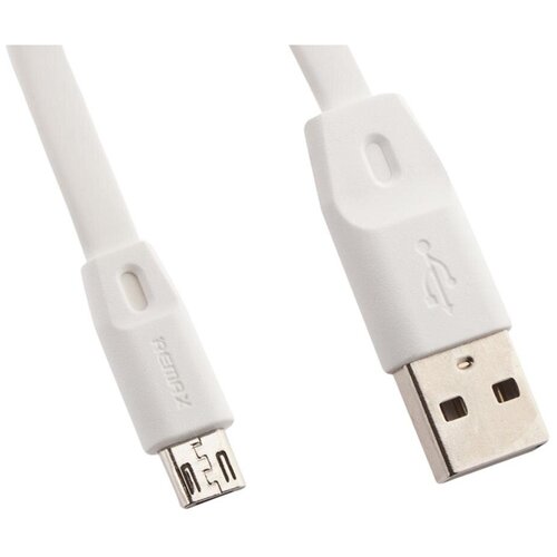 Кабель Remax Full Speed USB - microUSB (RC-001m), 1 м, 1 шт., белый кабель remax full speed usb microusb rc 001m 1 м черный
