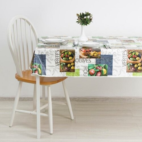 Колорит Скатерть на нетканой основе многоразовая с бейкой Мажор 135х110-5 см цвет микс 721₽