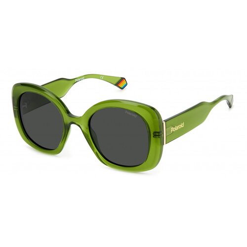 фото Солнцезащитные очки polaroid, квадратные, для женщин, зеленый