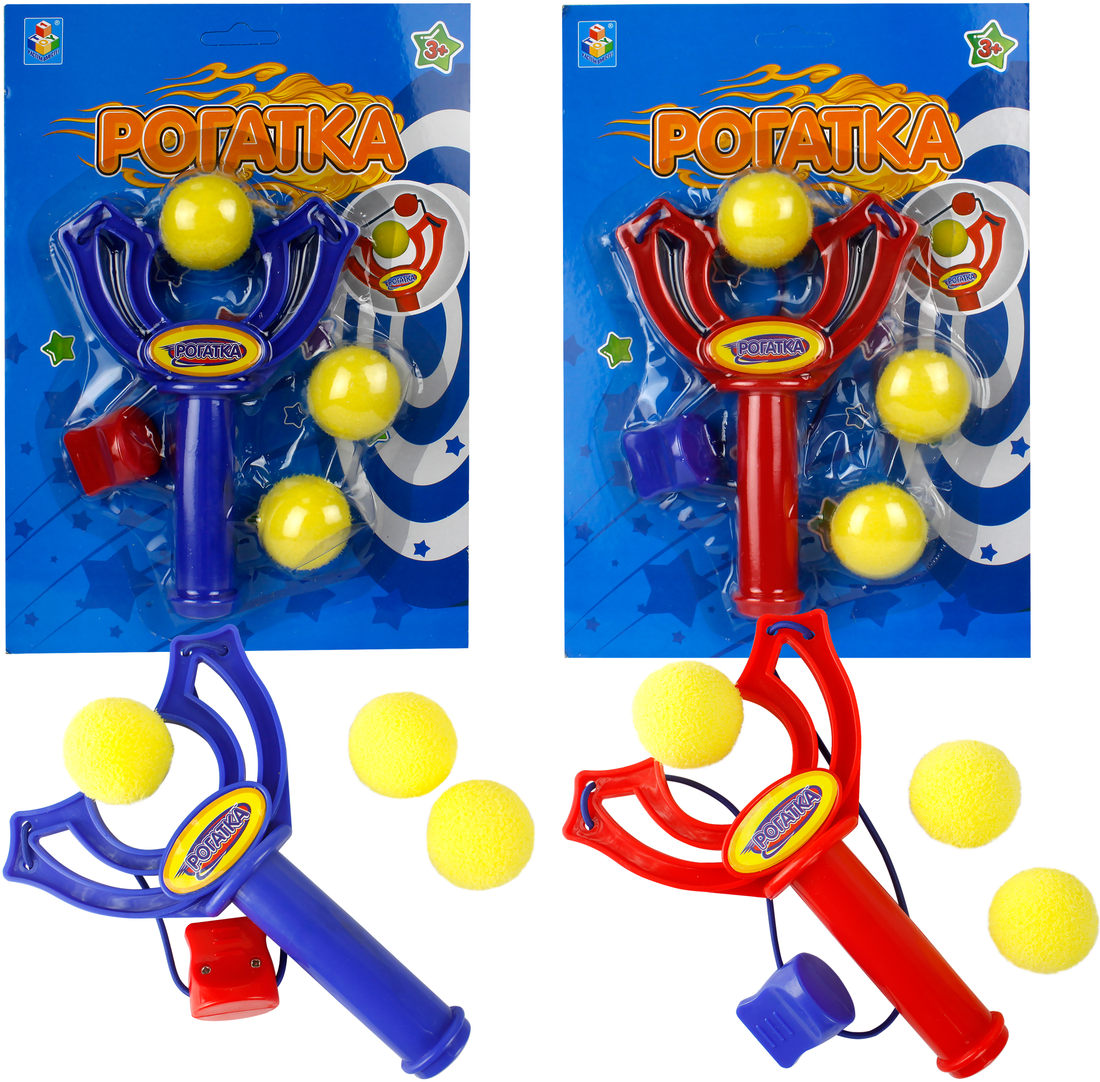 Игрушка 1Toy Рогатка с тремя шариками - фото №3