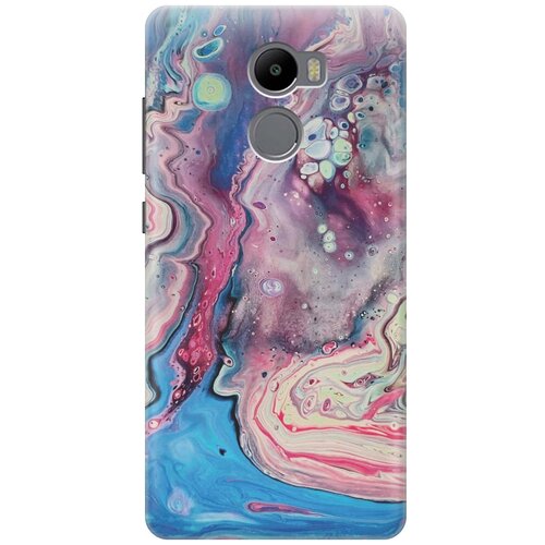 фото Cиликоновый чехол на xiaomi redmi 4 / сяоми редми 4 с принтом "разноцветный мрамор" gosso