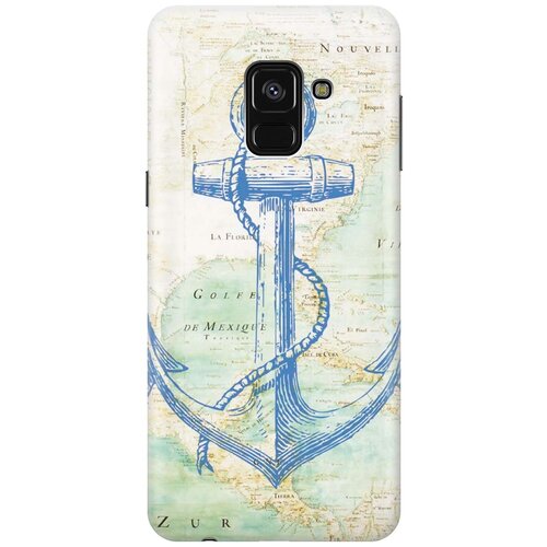 фото Re:paчехол - накладка artcolor для samsung galaxy a8+ (2018) с принтом "якорь на карте"