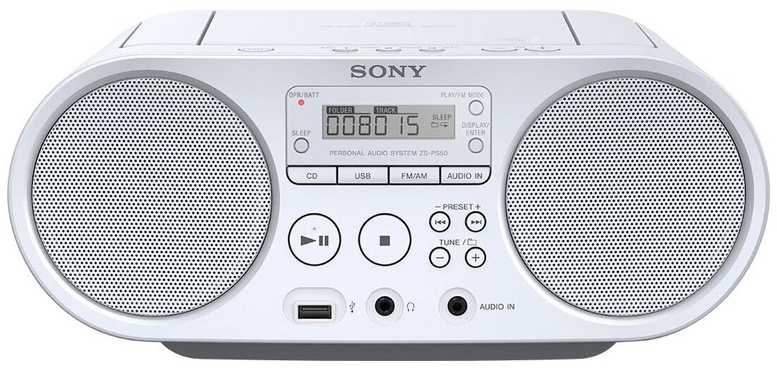 Магнитола Sony ZS-PS50 белая