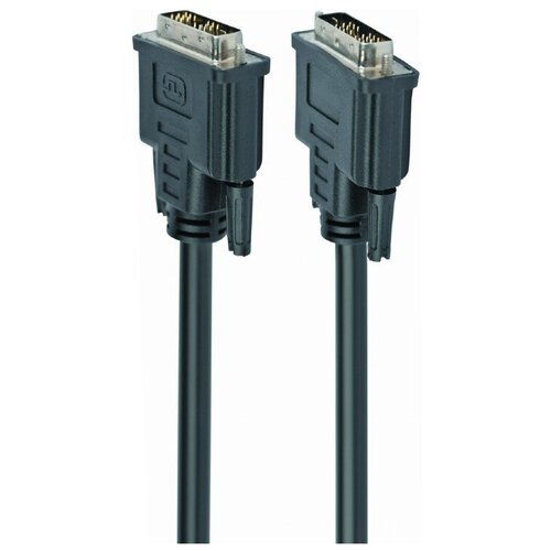 Кабель Cablexpert DVI-D - DVI-D (CC-DVI-BK-6), 1.8 м, черный комплект 5 штук кабель dvi d dvi d 25м 25м 1 8 м фер экр cablexpert cc dvi2 bk 6