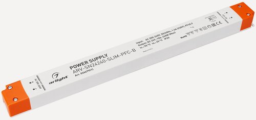 Изображение товара Блок питания (AC-DC) 24V 240W 026679(1) ARV-SN24240-SLIM-PFC-B IP20 пластик