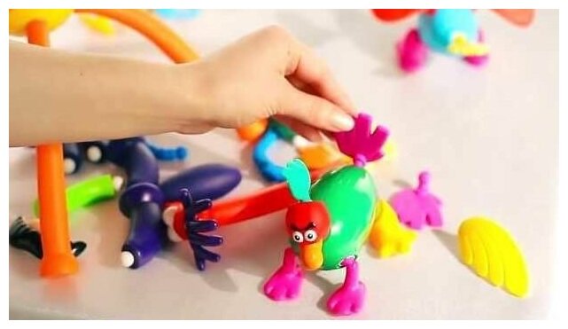 Конструктор-звери Мир фантазий, 15 деталей Kidsmart - фото №4