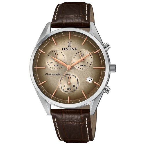 Наручные часы FESTINA, серебряный наручные часы festina classics наручные часы festina f20018 2 мужские кварцевые водонепроницаемые серебряный синий