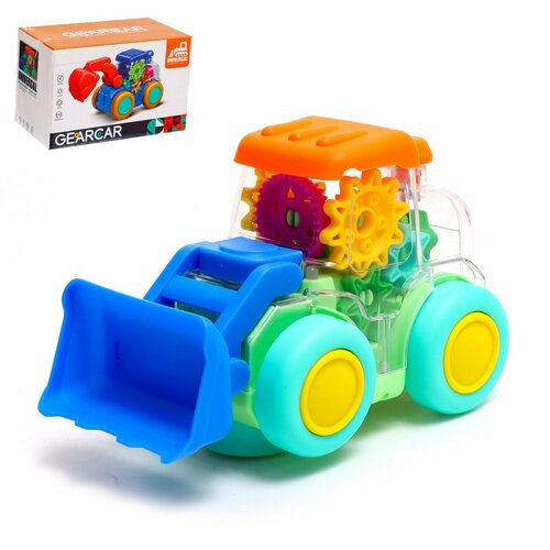 Экскаватор «Шестерёнки», свет и звук, работает от батареек, цвет микс