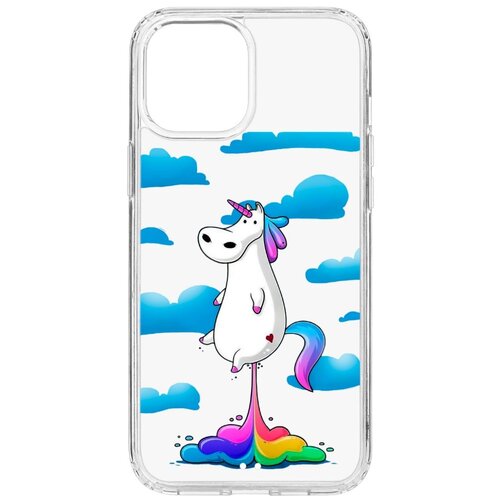 фото Чехол на iphone 12 pro max kruche print flying unicorn