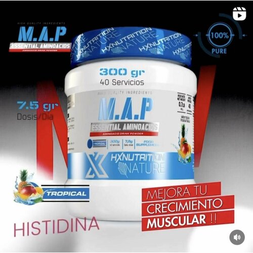 фото Аминокислотный комплекс hx nutrition nature m.a.p, 300 гр. тропический