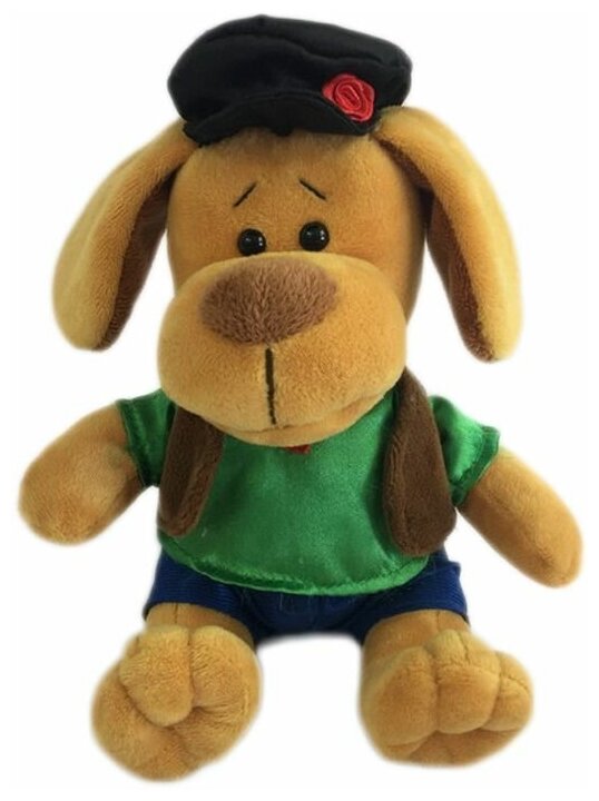 Мягкая игрушка Teddy Собака в кепке, 15 см - фото №2