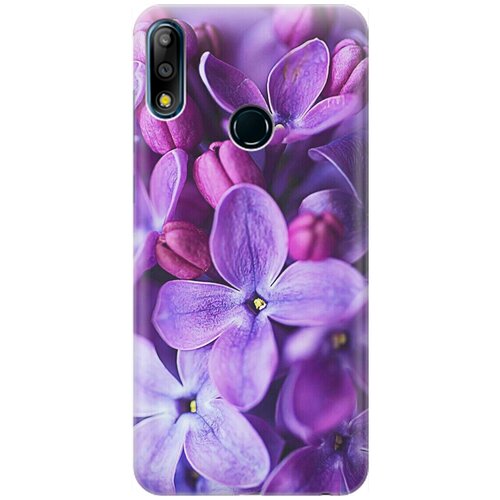 фото Re:pa накладка transparent для asus zenfone max pro (m2) zb631kl с принтом "фиолетовая сирень"