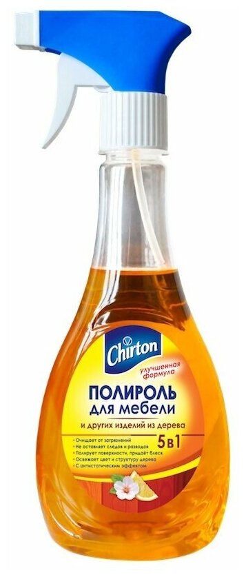 Chirton Полироль для мебели 5 в 1 ; 400 мл+100 мл - фотография № 4