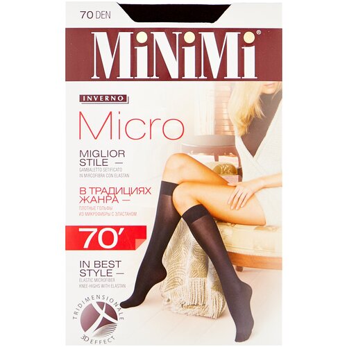 фото Капроновые гольфы minimi micro 70 den, размер 0 (one size), moka