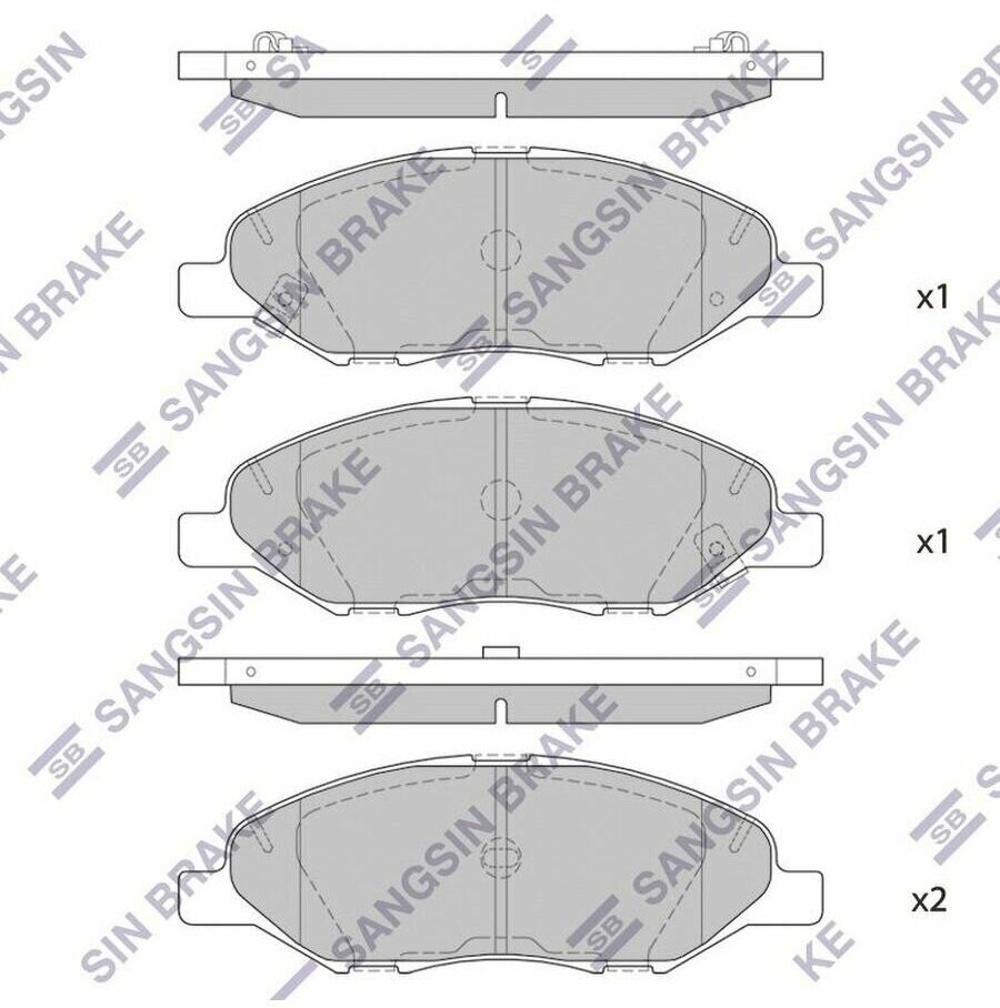 Тормозные колодки передние NISSAN March SP1383 SANGSIN BRAKE