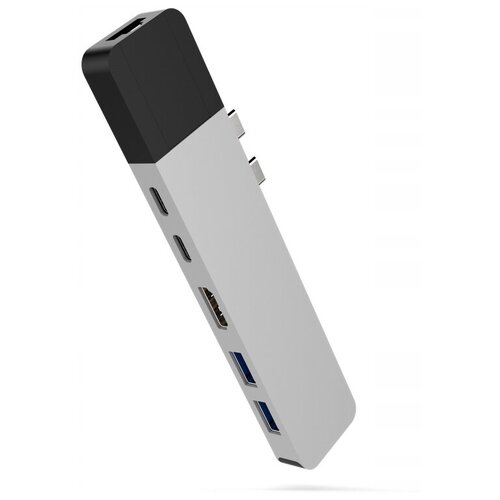 USB-концентратор HyperDrive NET 6-in-2 (GN28N), разъемов: 4, Silver usb концентратор hyperdrive pro 8 in 2 gn28d разъемов 4 silver