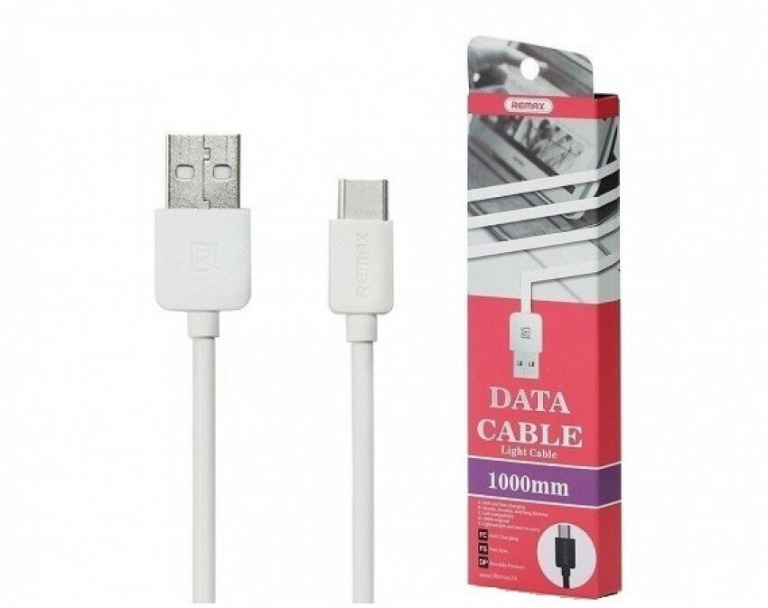 Кабель Remax RC-006a, USB - USB Type-C, белый