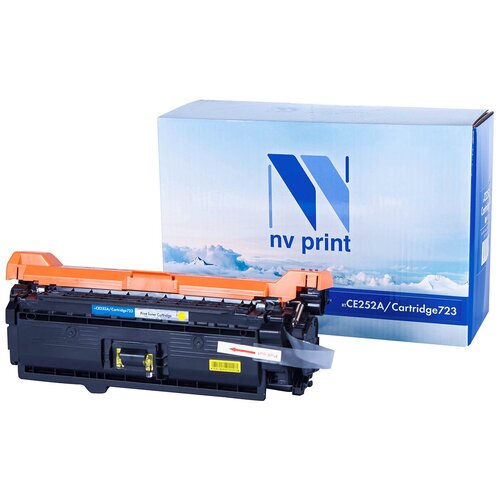 Картридж NV Print CE252A/723 Yellow для HP и Canon, 7000 стр, желтый ce252a omega совместимый желтый тонер картридж для hp color laserjet cm3530 cp3520 cp3525 7 000ст