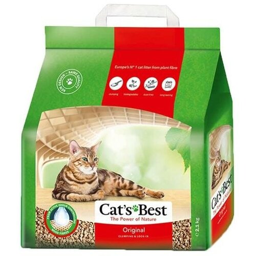 Наполнитель древесный комкующийся Cats Best Original 5 л 21 кг 1492₽