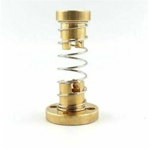 Гайка антилюфт THSL-8D trapezoidal rod t8 lead screw thread lead1mm 8mm length100mm200mm300mm400mm500mm600mm with brass nut 3d printer thsl 300 8d