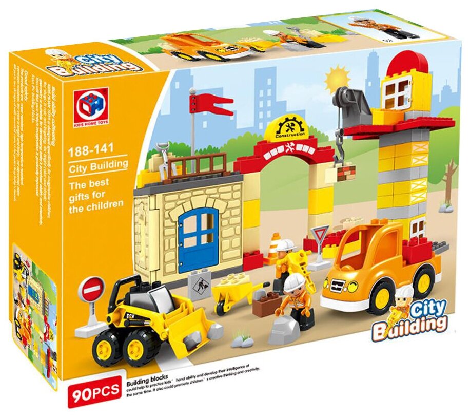 Конструктор KIDS HOME TOYS "Городские строители", 90 деталей (188-141)