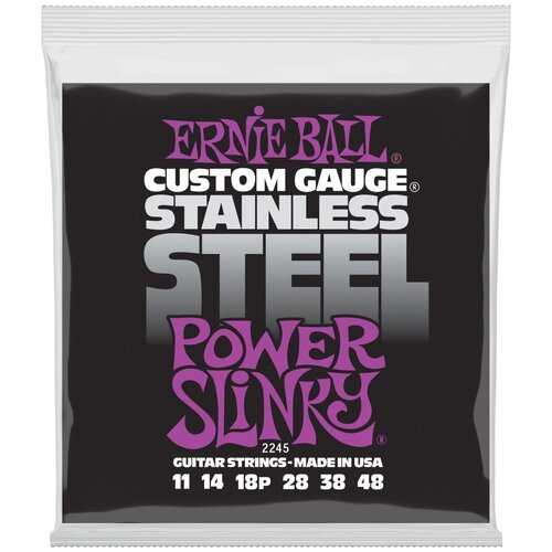фото Ernie ball 2245 stainless steel slinky power 11-48 струны для электрогитары