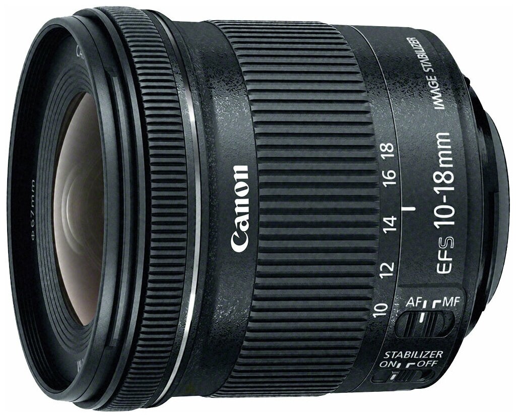 Объектив Canon EF-S 10-18mm f/4.5-5.6 IS STM, черный