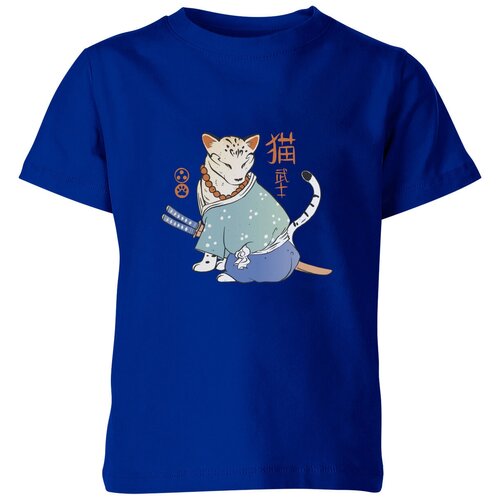 Футболка Us Basic, размер 4, синий мужская футболка японский кот самурай japanese samurai cat 2xl белый
