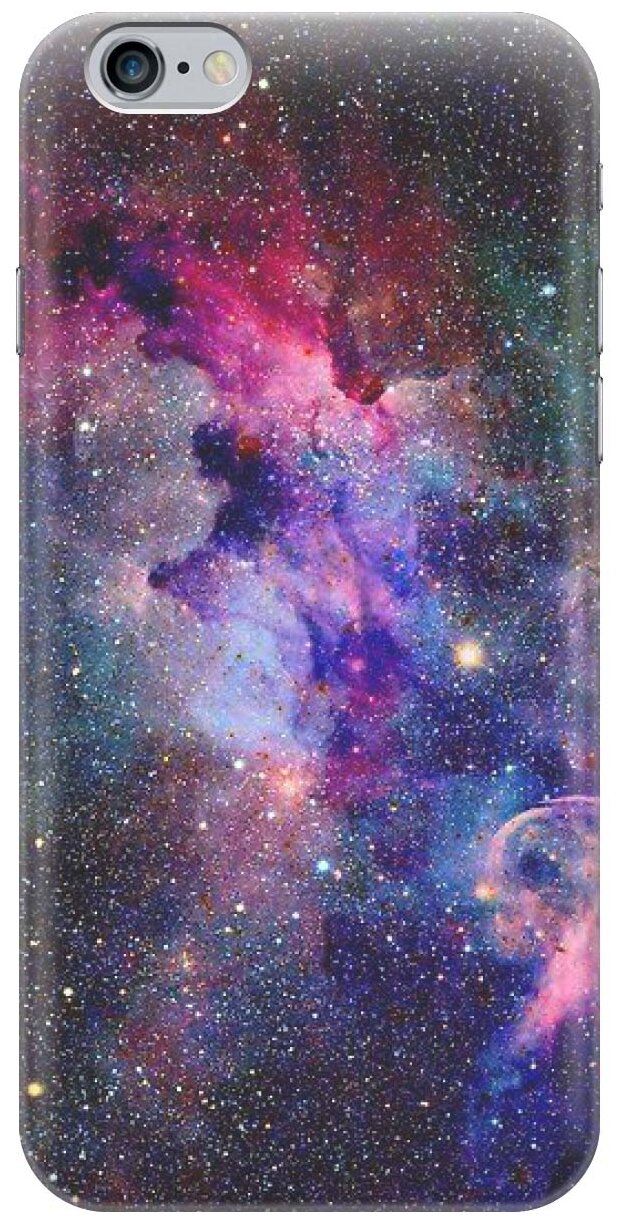 Ультратонкий силиконовый чехол-накладка для Apple iPhone 6S Plus / 6 Plus с принтом "Открытый космос"