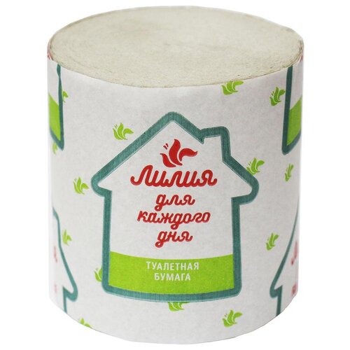 Туалетная бумага Лилия Для каждого дня серая однослойная, без запаха